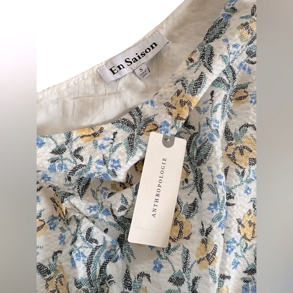 NWT En Saison Anthropologie One Shoulder Floral Top | Size Small - Picture 4 of 7